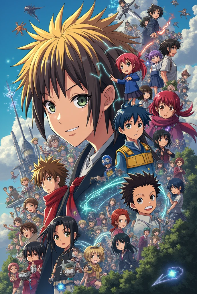 Un collage de los Animes