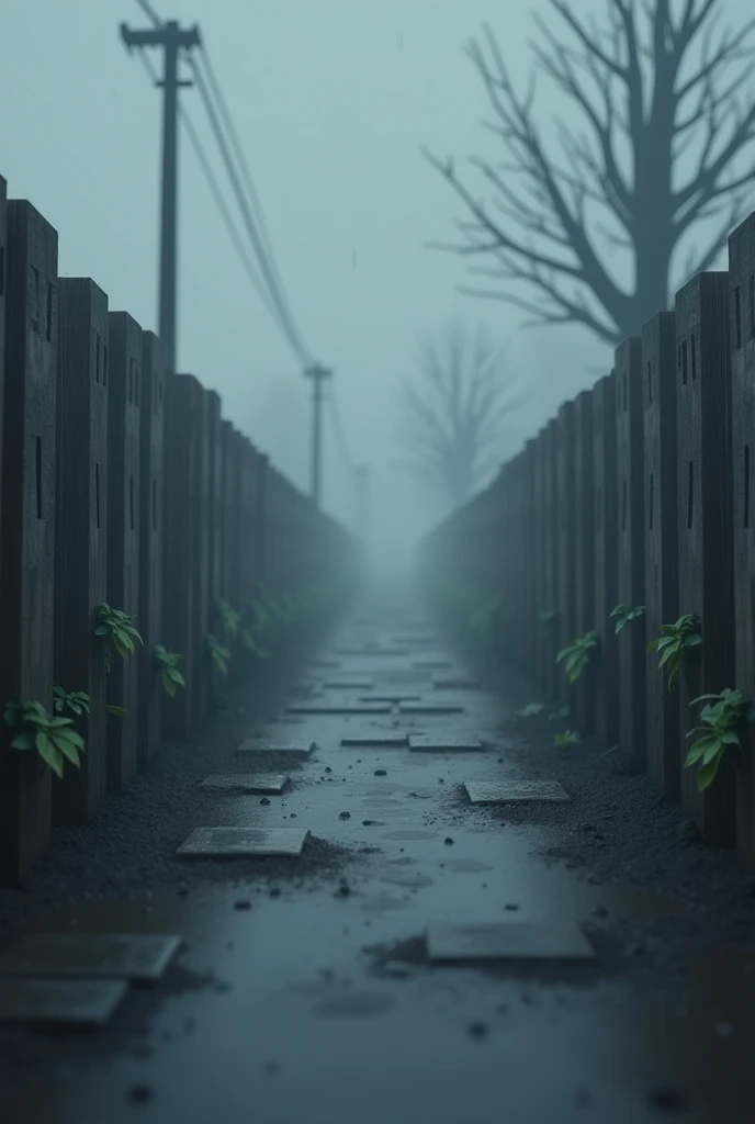 nostalgic photo ambiant gray and rain very black make it Minecraft style