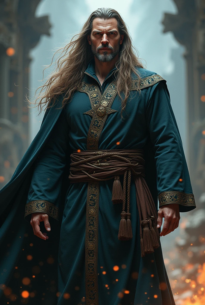 Patrick Wilson is a wizard and he is bulky strong he is 35 years old beardless with long hairs