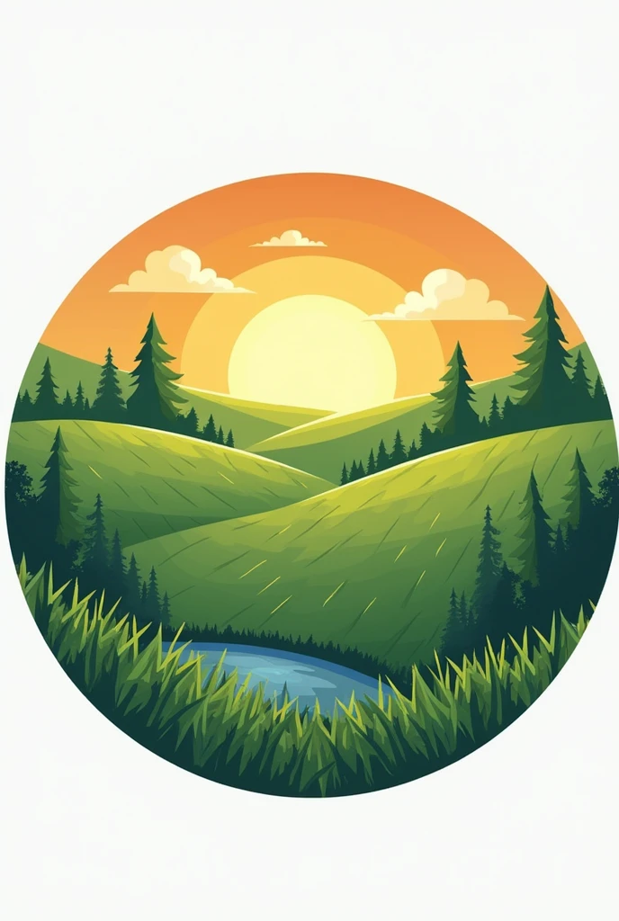 Make me a professional level circular logo representing climate prediction in crops
