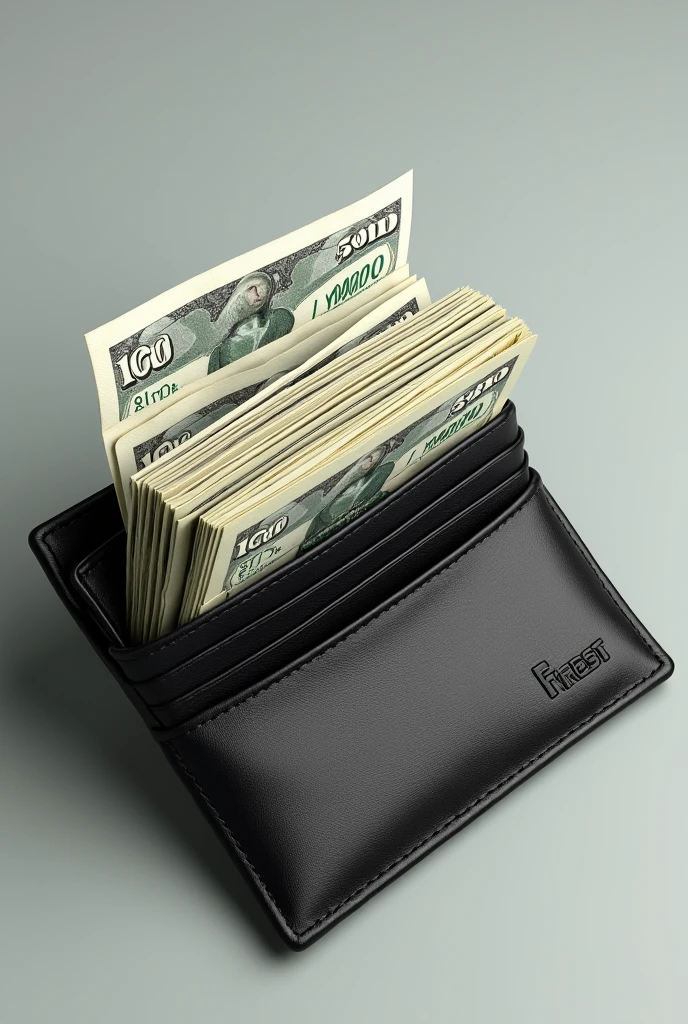 A shot of Trust Volt&#39;s wallet with 20,000 dollars in currency