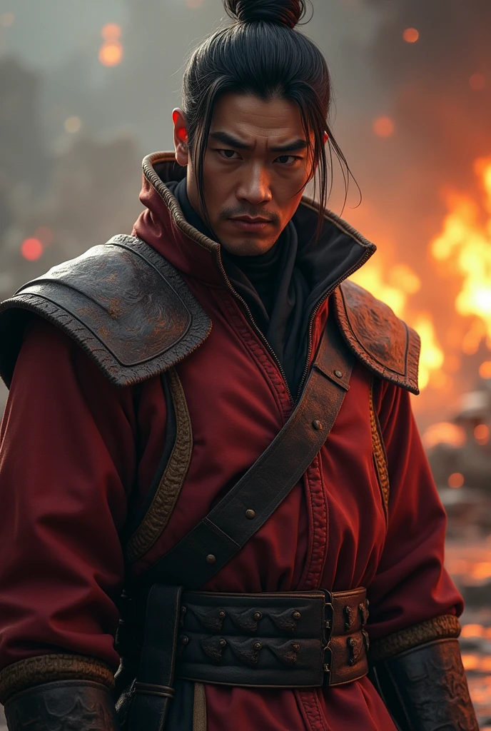 Can you make a picture of Kung Jin from mortalkombatx with the face of kim Jong um