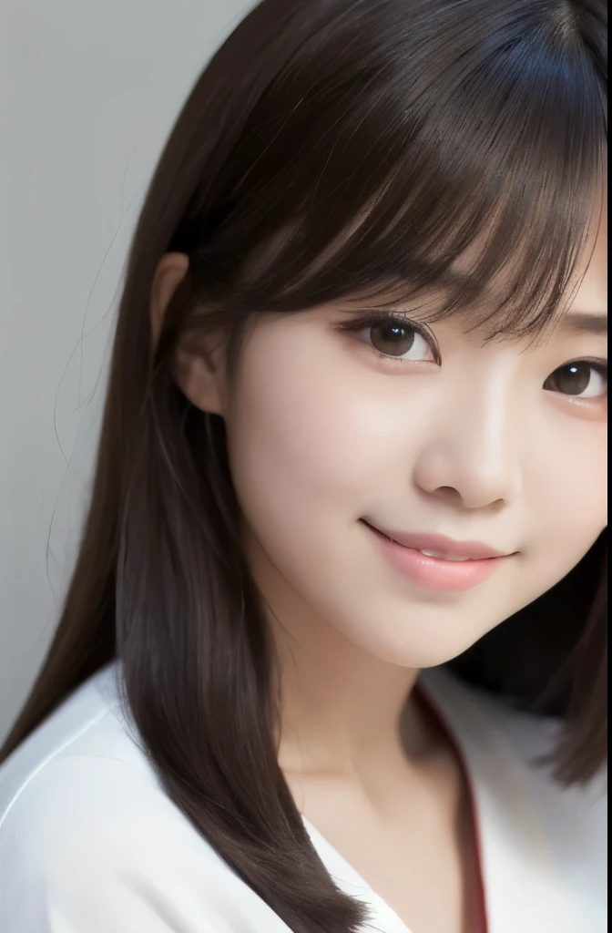 best quality, face focus, soft light, ultra high res, (photorealistic:1.4), RAW photo,(Shinozaki Ai), white skin, kawaii,
1 Japanese girl, solo, cute, (smile:1.2), (pupil, lights in the eyes), detailed beautiful face, Medium-sized breasts,(high resolution detail of human skin texture),(long hair),(portrait), upper body, white traditional kimono, no make