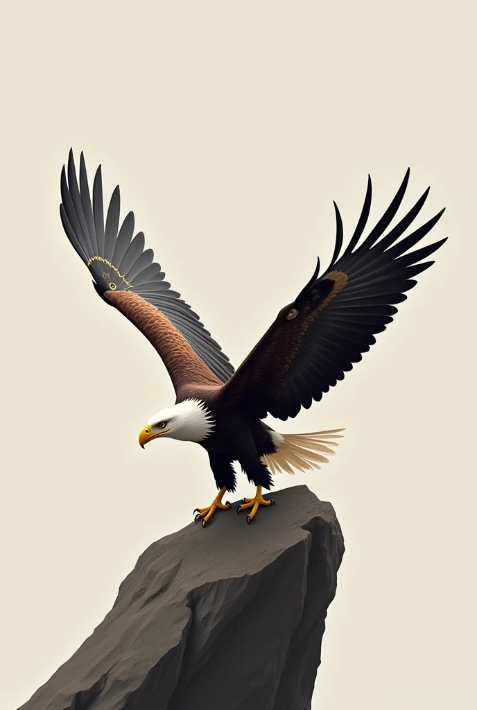 minimalist eagle from the front