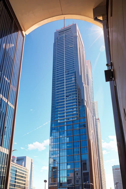 apartment tower in a city