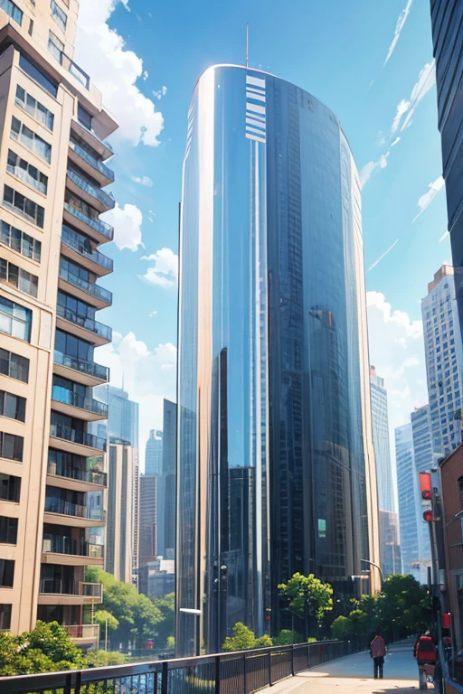 apartment tower in a city