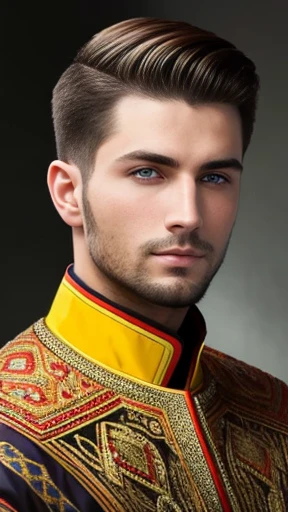 A handsome Ukrainian man focus on the face photo with color