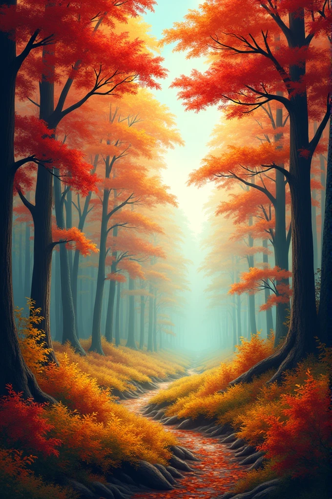 A forest in autumn for a discord banner