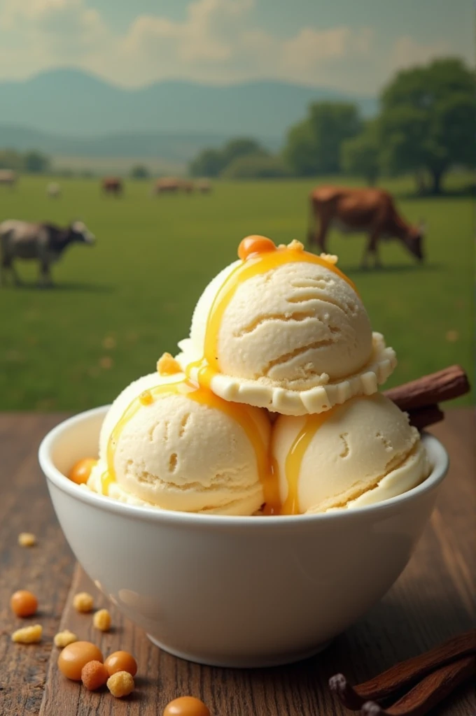 Guzerat cattle yogurt ice cream
