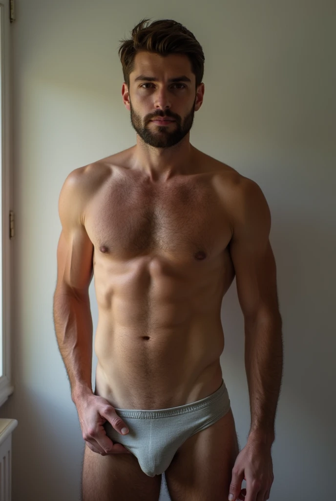 man without underwear