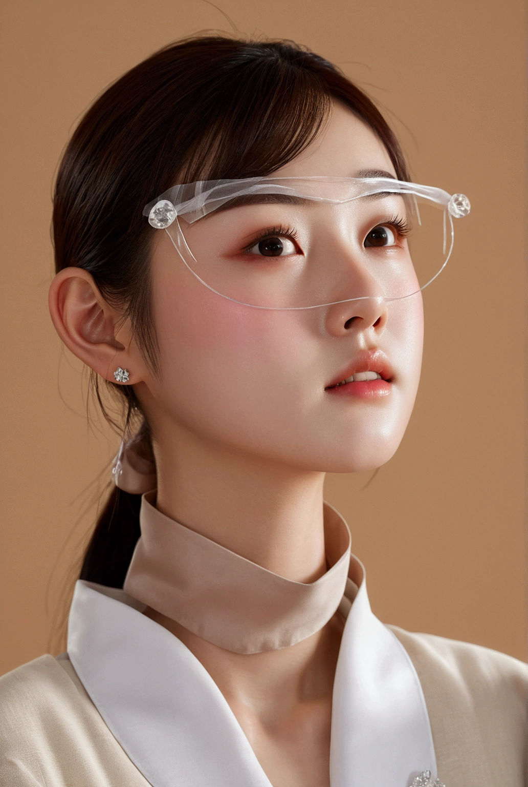 Best quality, Very high accuracy, (Realistic:1.4), 20 year old girl, (Ulzang-6500:0.8), (brow), Upper body,