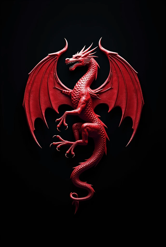 Red Targaryen house logo with Ark Survival Ascended on black background
