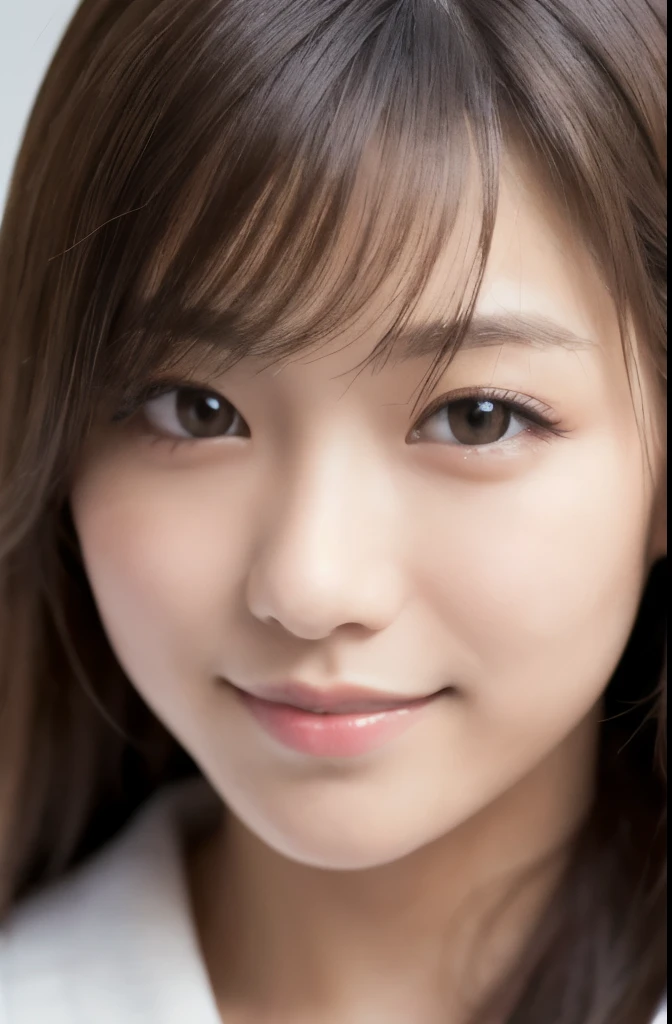 best quality, face focus, soft light, ultra high res, (photorealistic:1.4), RAW photo,(Shinozaki Ai), white skin, kawaii,
1 Japanese girl, solo, cute, (smile), (pupil, lights in the eyes), detailed beautiful face, Medium-sized breasts,(high resolution detail of human skin texture),(long hair),(portrait), upper body, white traditional kimono, no make