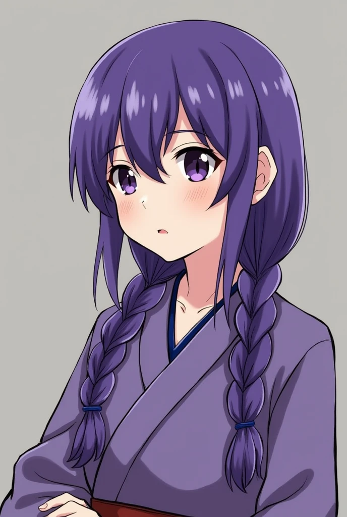 Hairstyle: braided Older sister Purple hair Shogun Long hair Purple eyes