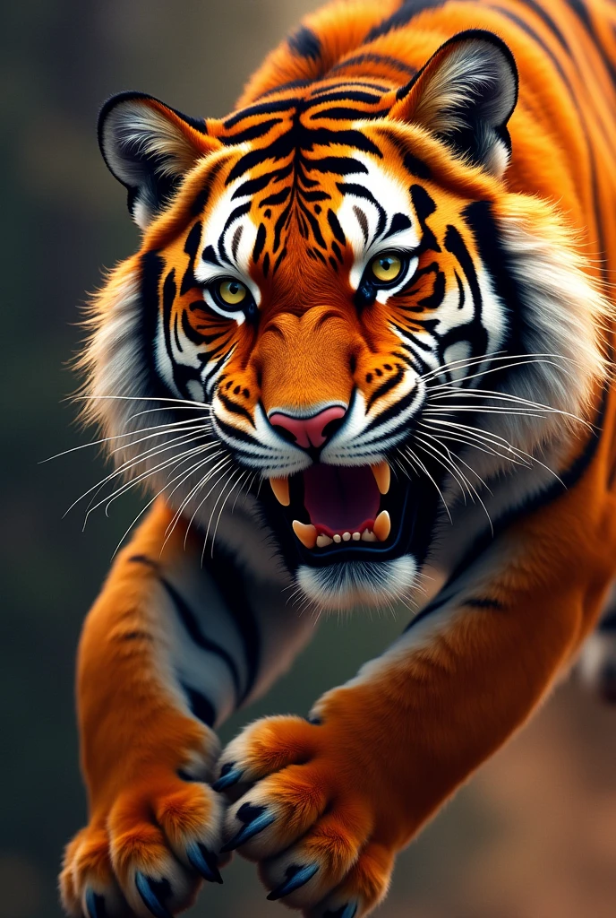 FIERCE TIGER WITH THE WORD "Juan"