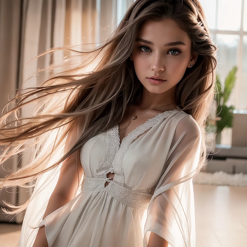 Long wavy hair, clear grey eyes Close-up of a woman in a white dress posing for a photo, Photo of a beautiful woman, soft portrait 8k, Beautiful mixed model girl, Portrait of Sophie Mudd, Beautiful model girl, extremely beautiful face, beautiful detailed body and face, beautiful face, beautiful delicate face, Portrait of a beautiful model, beautiful face portrait, beautiful delicate face, beautiful young model