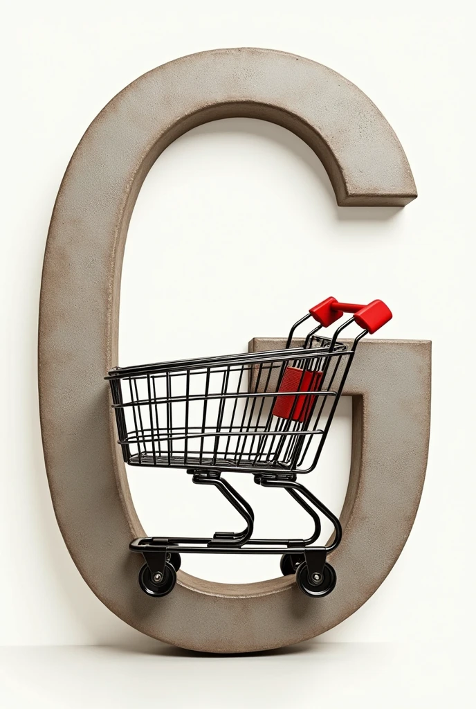 LETTER G WITH A SHOPPING CART