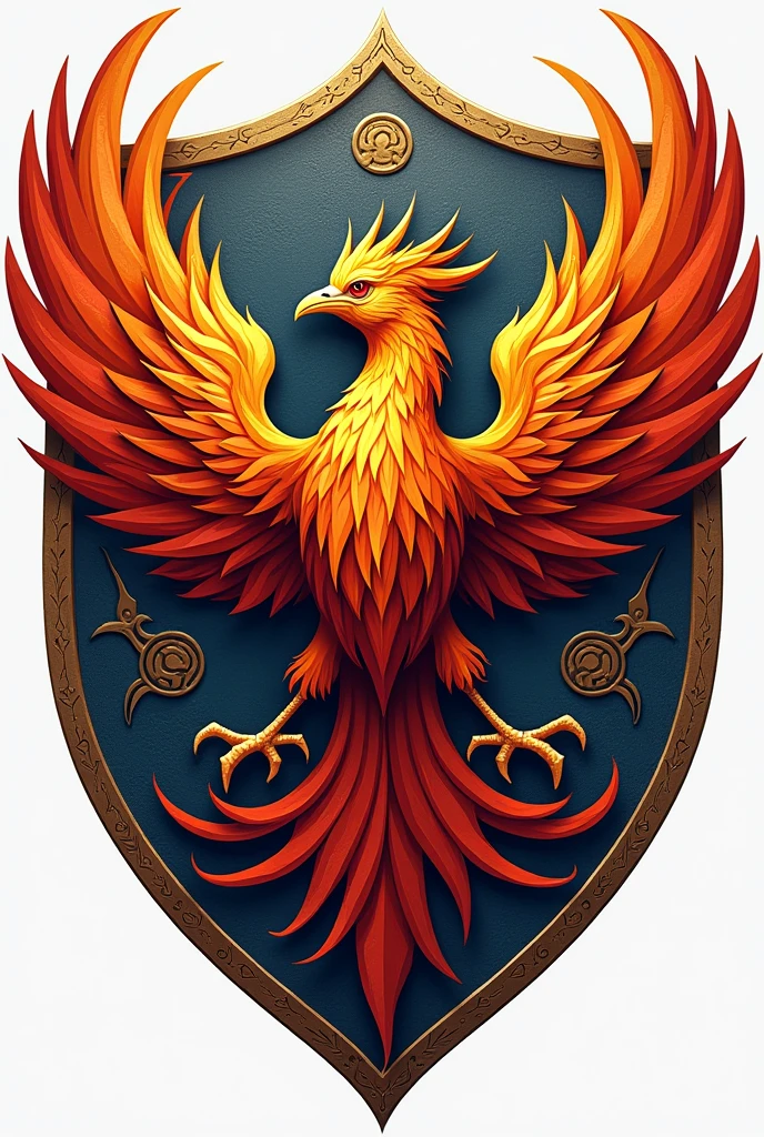 Logo representativa pra um clan medieval com o nome na logo The Phoenix Guild