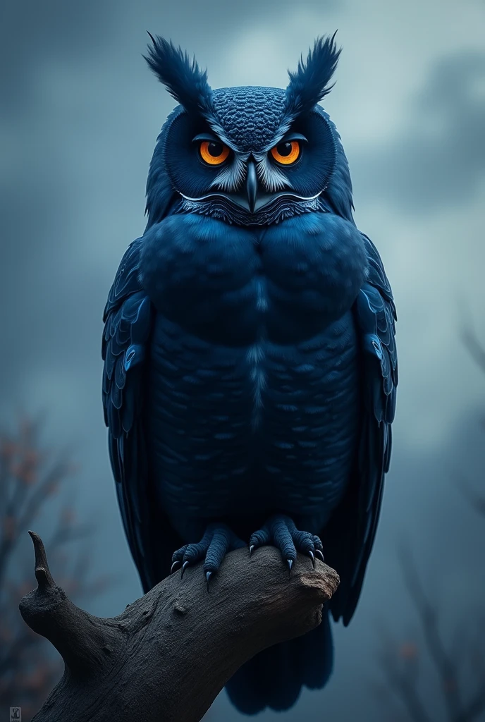 Navy blue owl