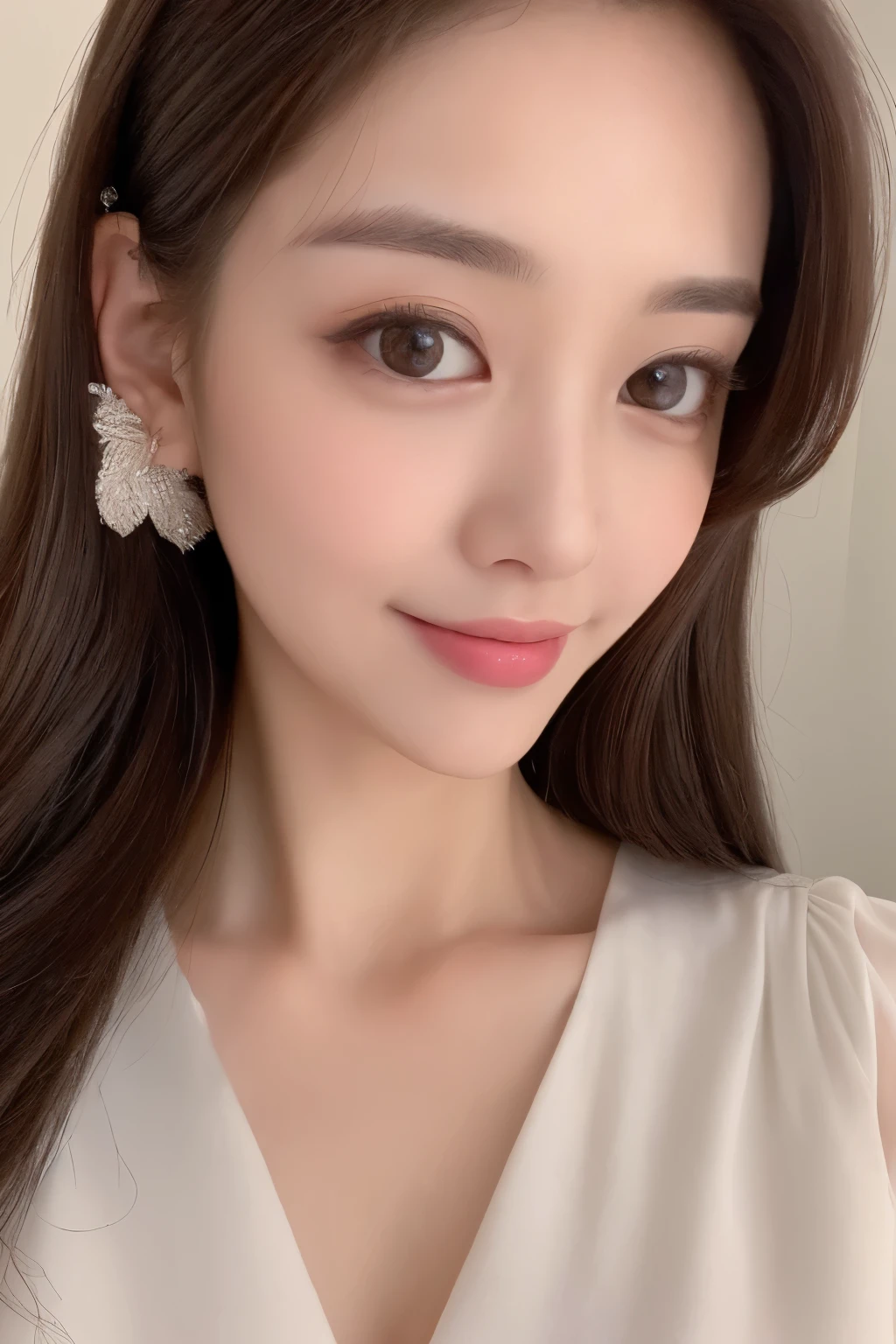 ((Highest quality, 8k, masterpiece: 1.3)), One girl, (Hairstyle Casual, Big Breasts: 1.2), dress: 1.1, Very beautiful face, Delicate eyes, double eyelid, smile, Home, (Close-up of face:1.1)
