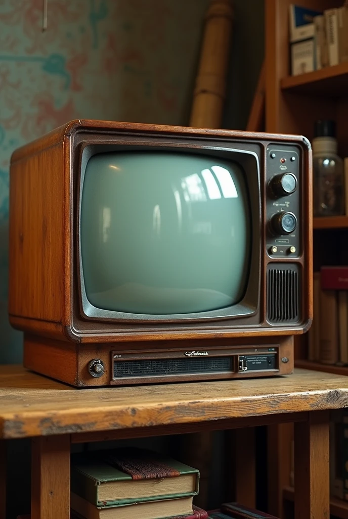 Old television on the table