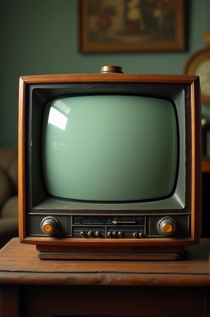 Old TV from the front