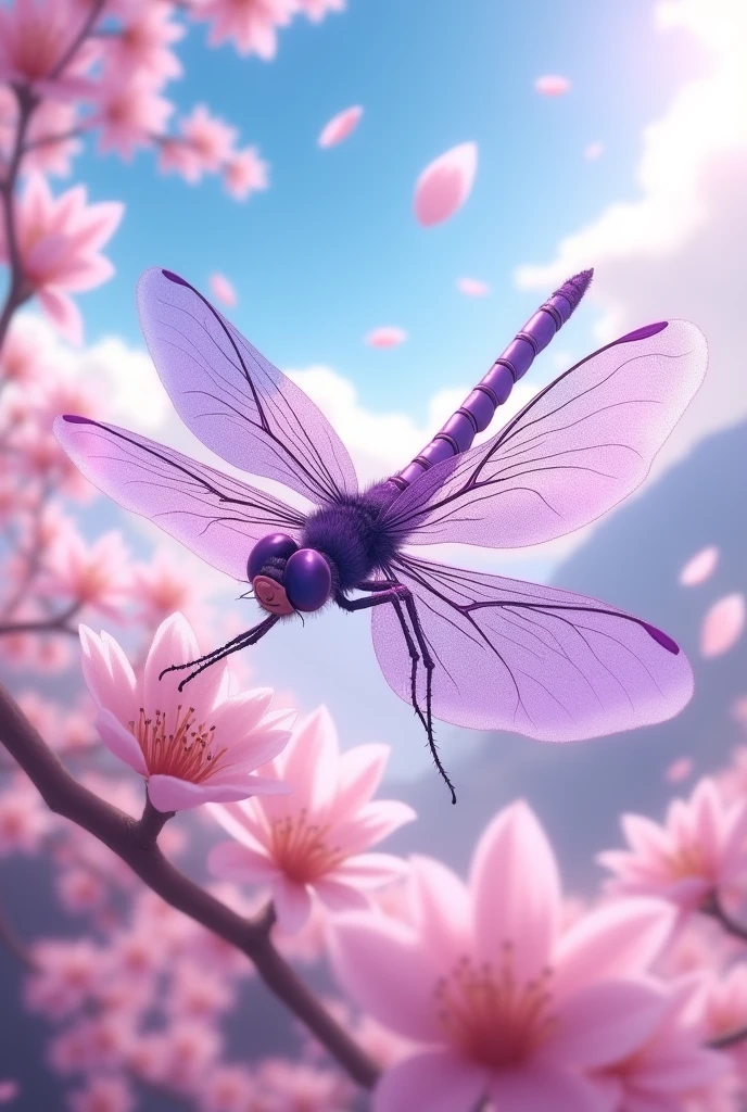 Dragonfly purple anime