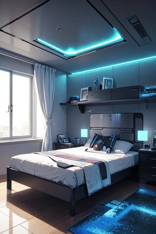 boy's futuristic bedroom room