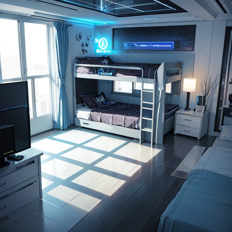 boy's futuristic bedroom room