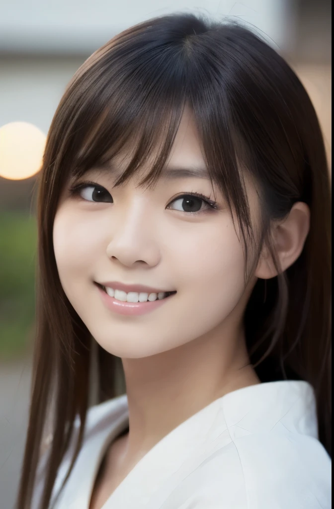 best quality, face focus, soft light, ultra high res, (photorealistic:1.4), RAW photo,(Shinozaki Ai), white skin, kawaii,
1 Japanese girl, solo, cute, (smile), (pupil, lights in the eyes), detailed beautiful face, Medium-sized breasts,(high resolution detail of human skin texture),(long hair),(portrait), upper body, white traditional kimono,