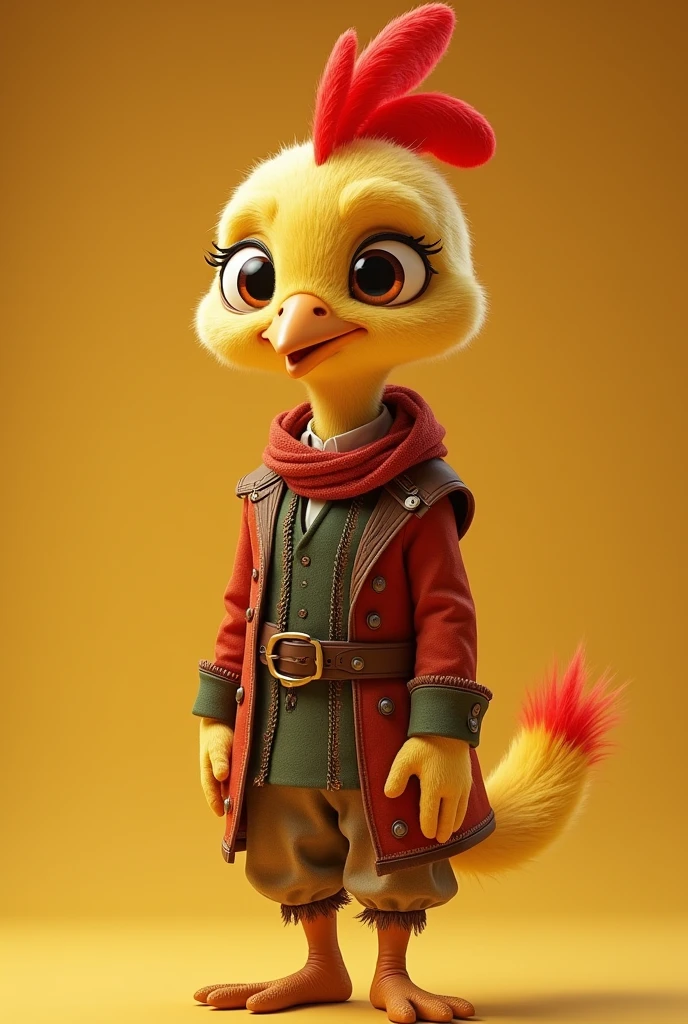 Please dress the character from the movie Chicken Little with the clothes of Lisan Al Gaib.