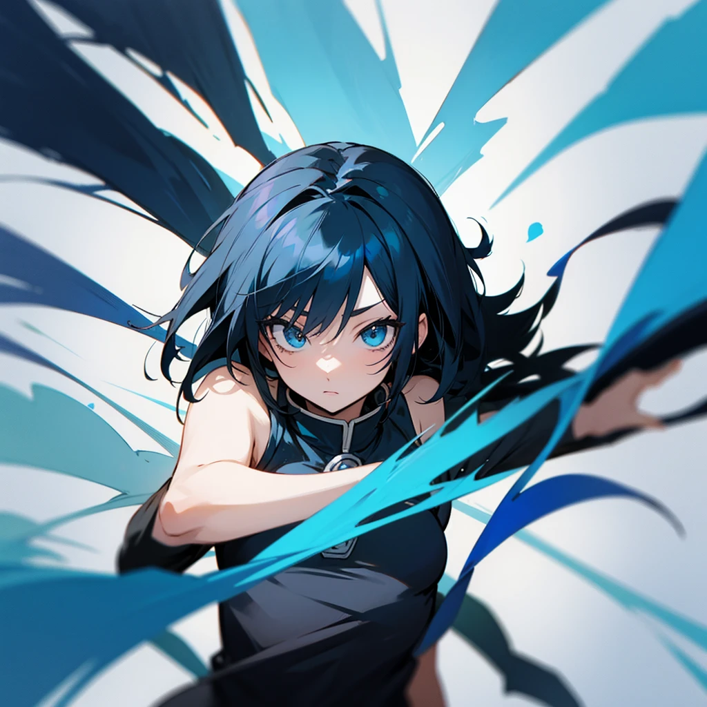 Anime short blue and black hair from Boku no hero