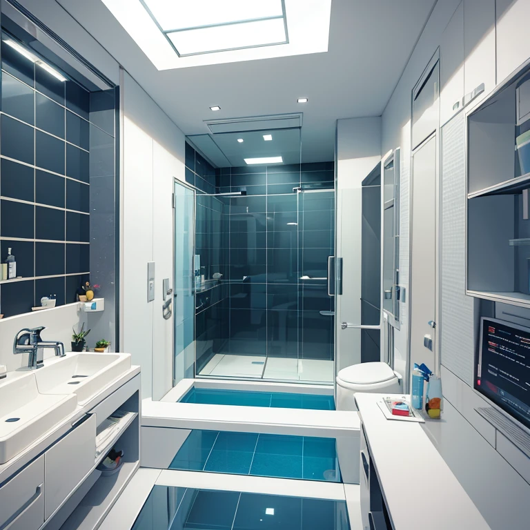futuristic bath room