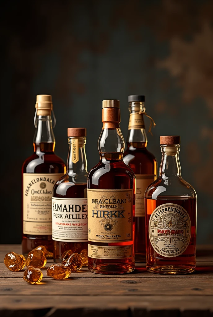 Whiskey bottles