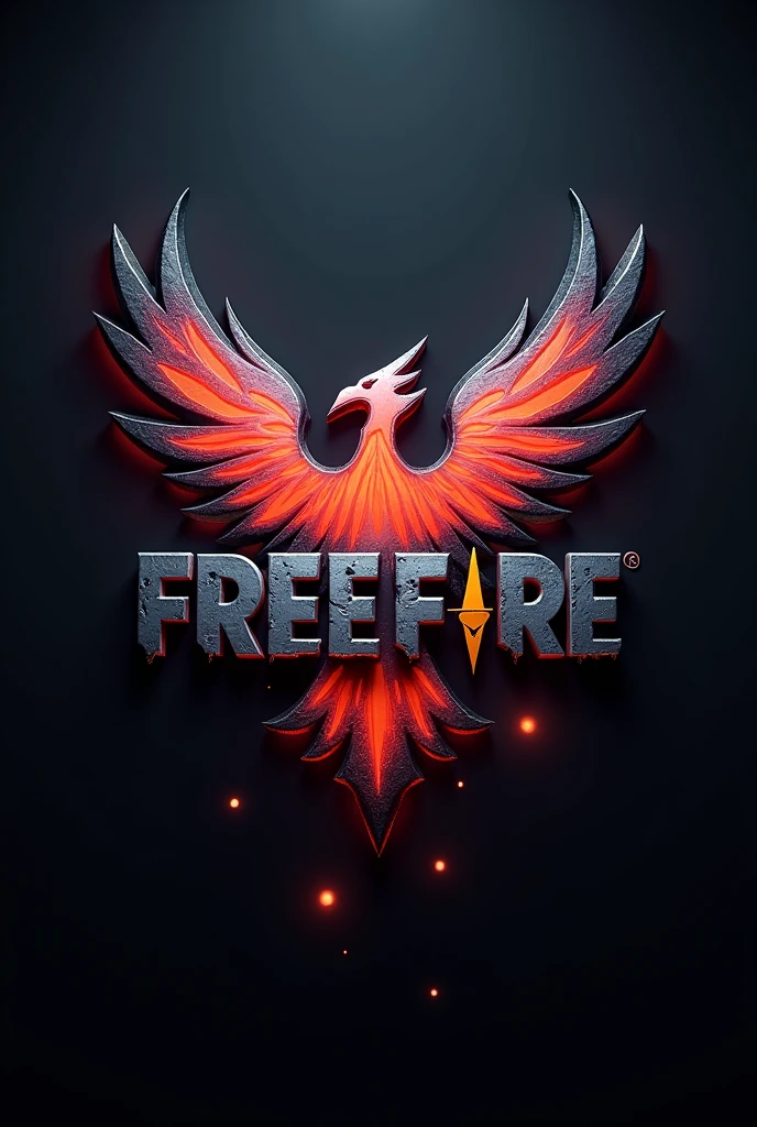 Logo de free fire em 3d com o nome insanity 