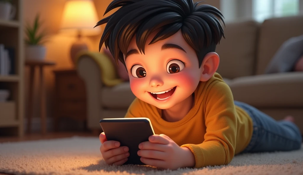 Kid with phone