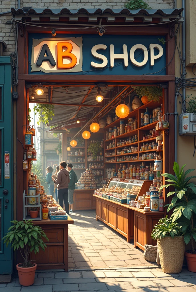 Miscellaneous sales store called AB SHOP
