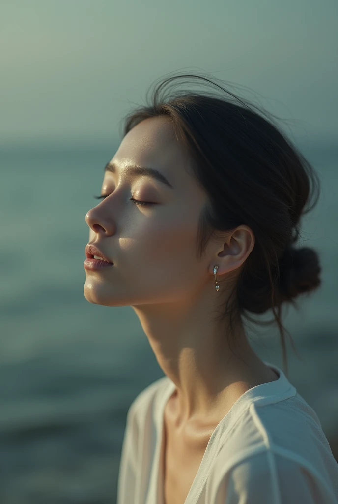 Person with eyes closed