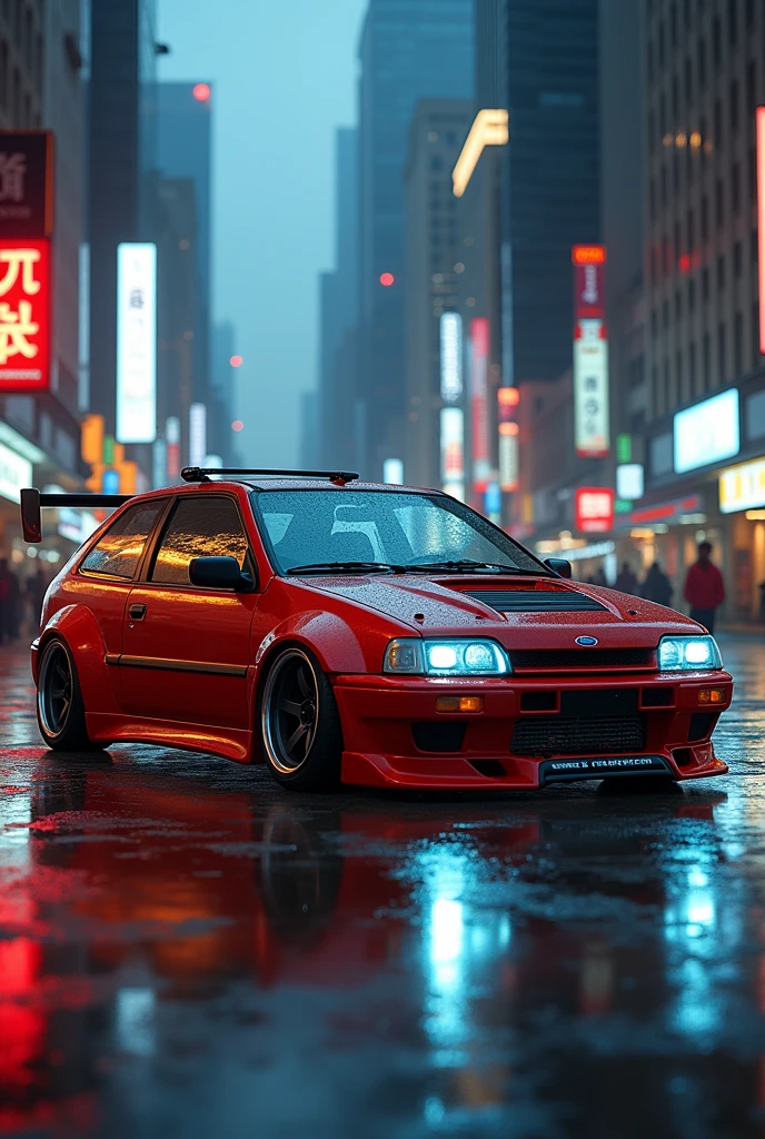 Ford Festiva XL 1996 tuning with porsche 911 g3 parts