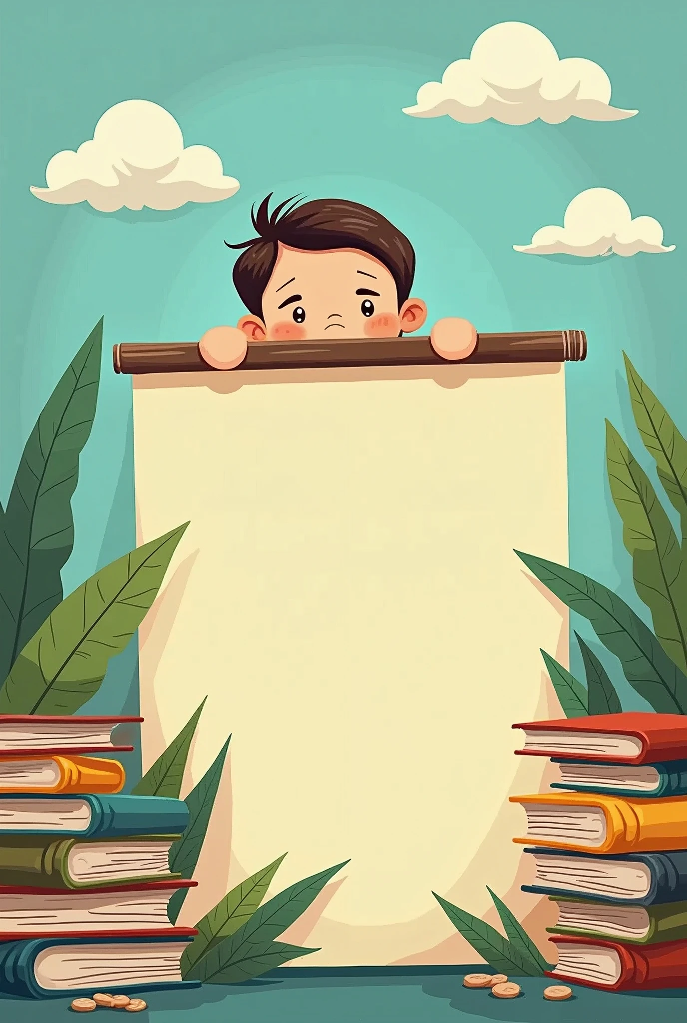 Create a cover for a web page that says 7th grade, It is for children, that it is horizontal and is in Spanish