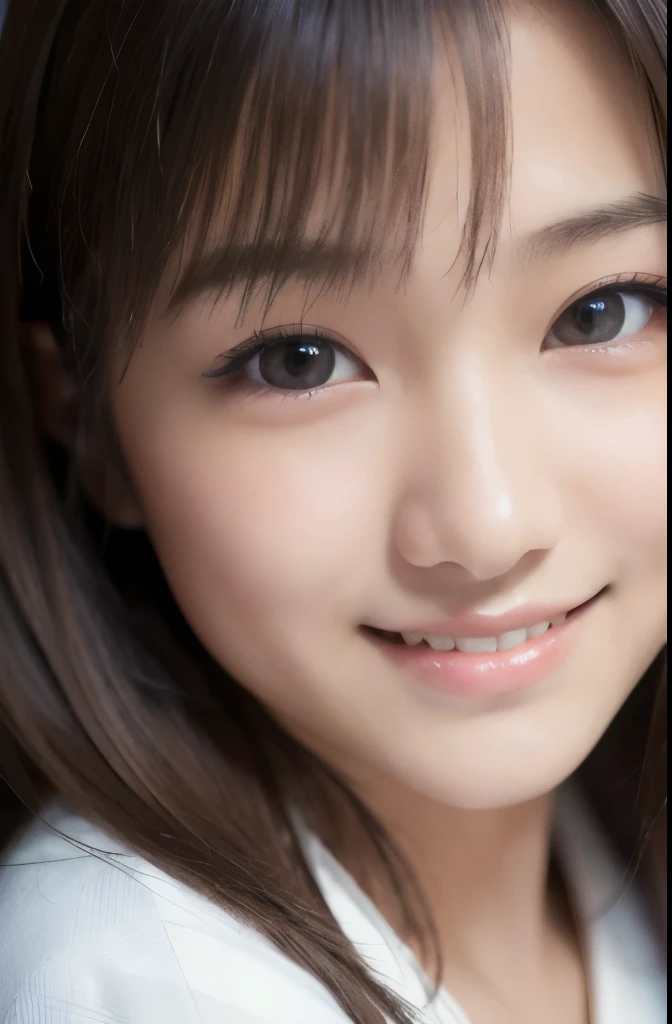 best quality, face focus, soft light, ultra high res, (photorealistic:1.4), RAW photo,(Shinozaki Ai), white skin, kawaii,
1 Japanese girl, solo, cute, (smile), (pupil, lights in the eyes), detailed beautiful face, Medium-sized breasts,(high resolution detail of human skin texture),(long hair),(portrait), upper body, white traditional kimono,