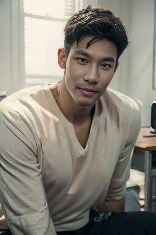 36-year-old fresh and handsome new employee、　（Super handsome guy in S-class suit）、　Japanese 36-year-old man、　merchant、　ultra luxury suit、　striped suit、　office、　Stand up in a suitＳYoung handsome man、　Full body image、　（CG Unity 8K high-detail photos）、　（Very detailedＳHandsome guy in class）、　（Photo real）、　　（（Top quality））、　Ultra Detailed、　（masterpiece）、　Ultra-high quality、　High、　Viewer、　gentleman、　very beautiful hair、　bright photos、　As handsome as a model、　As handsome as an idol、　luxury watch,