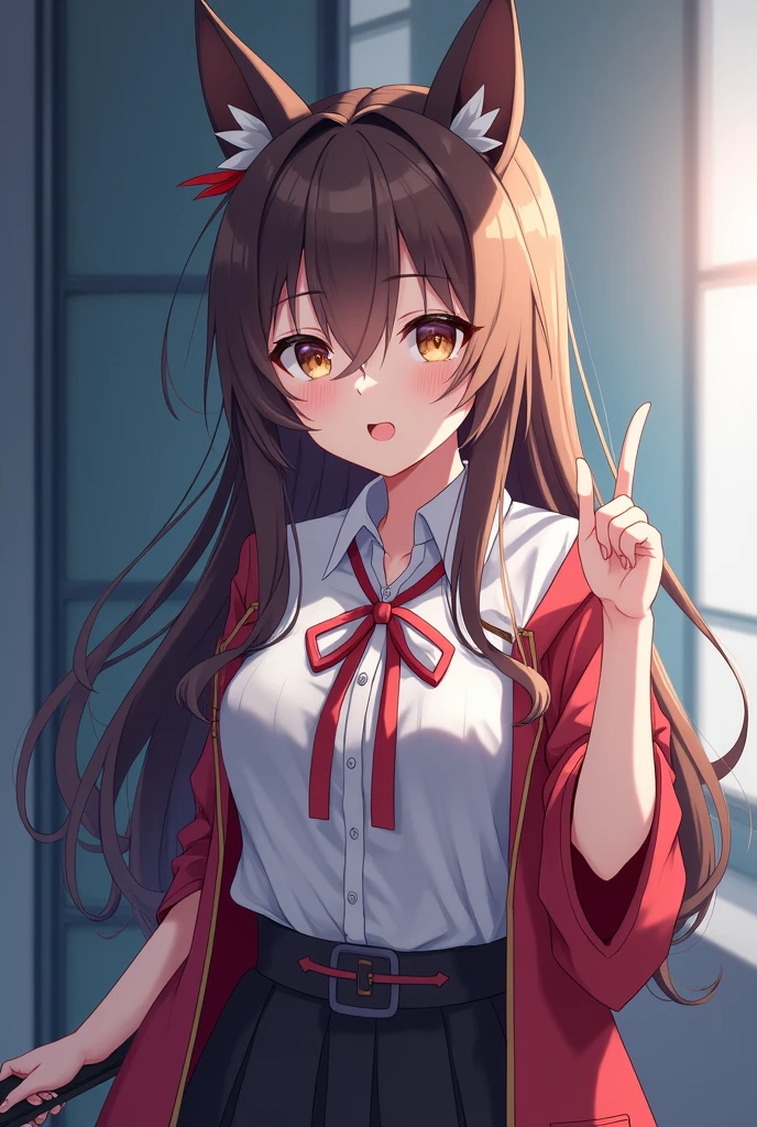 1girll , ((Masterpiece)) , ((ultra-laid down)) , the wallpaper ,((Realistic)),((illustration)) , taller , Long hair , Loose hair , Medium breasts , Short blue skirt , White shirt , Solo , school uniform , looking at viewert , Smile , Red eyes , Blue tie , 8K , Extremely detailed face, Extremely detailed CG, (Perfect hands, Perfect anatomy) , (Detailed eyes, Expressive eyes, Bright eyes, (Red eyes: 1.2), Blonde hair, hand with five fingers delicate, Beautiful face, Smooth skin, Loose hair, the wallpaper, Gradient hair, standing, Shoulder bag, Flushed face, standing, (Perfect body), ((Perfect hands, Detailed hands)) , (Extremely delicate and beautiful), streetview, external view, Upper body)