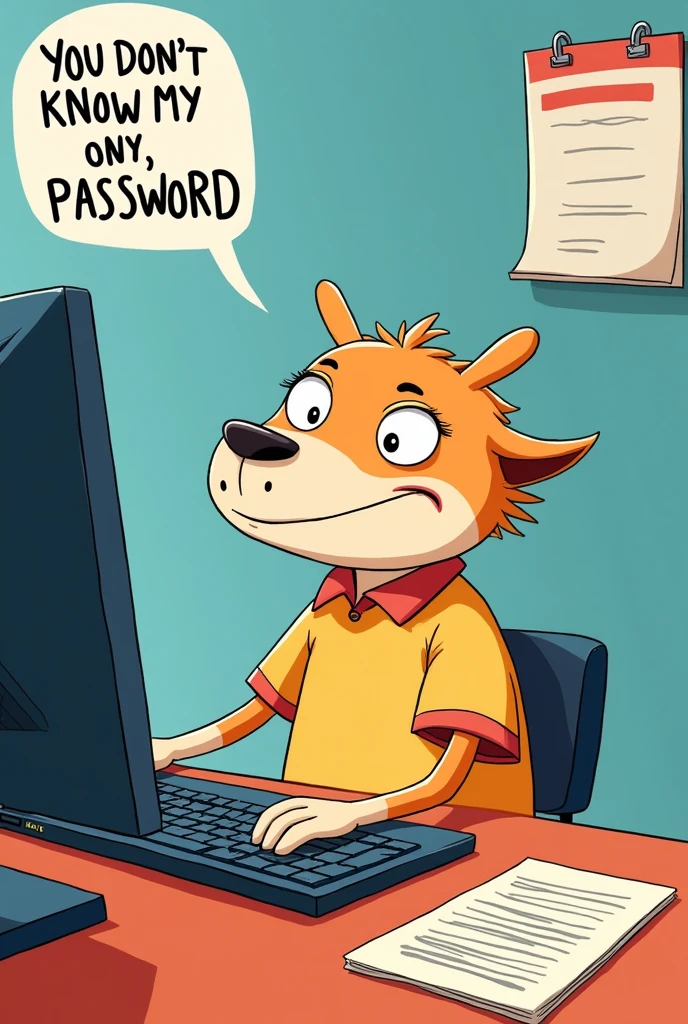 Un fond decran a vec un bonhome dessiner qui di you don't know my password