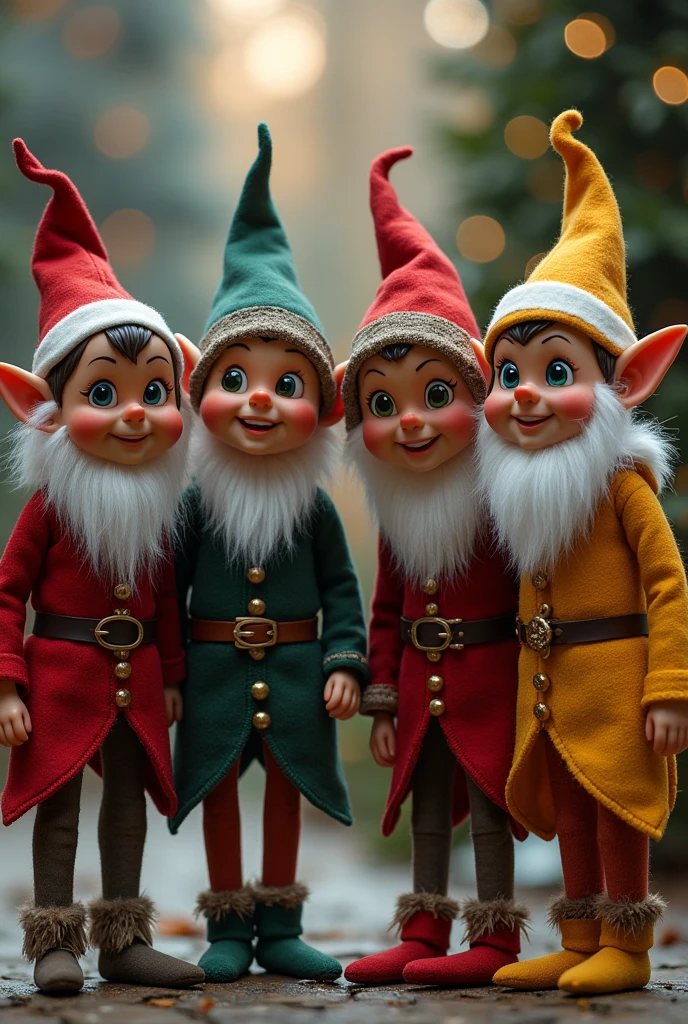 4 male elfs representing each season
