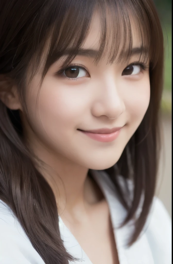 best quality, face focus, soft light, ultra high res, (photorealistic:1.4), RAW photo, Shinozaki Ai, white skin, kawaii,
1 Japanese girl, solo, cute, (smile), (pupil, lights in the eyes), detailed beautiful face, Medium-sized breasts,(high resolution detail of human skin texture),(long hair),(portrait), upper body, white traditional kimono,
