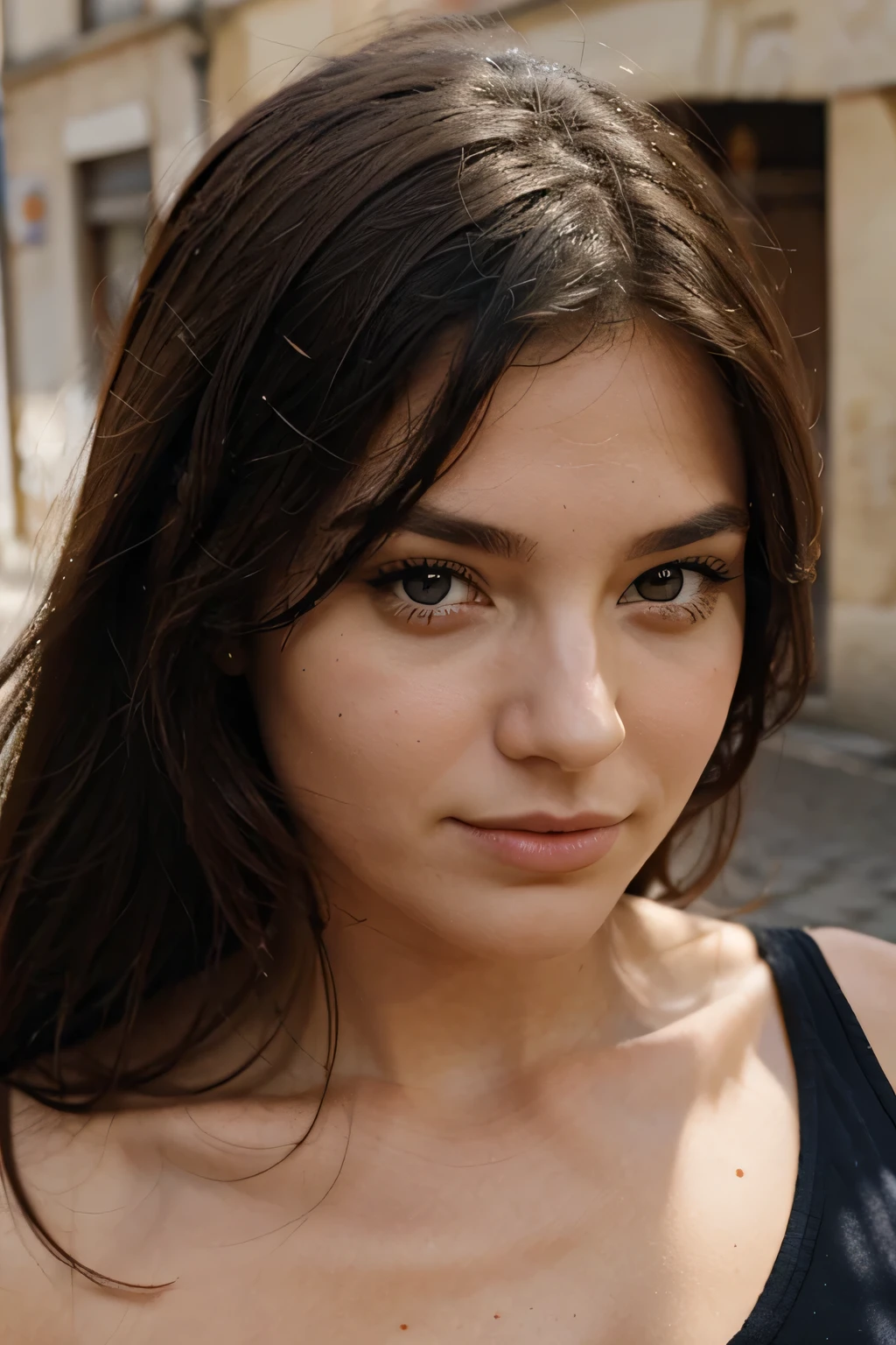 femme européenne moche avec un gros visage