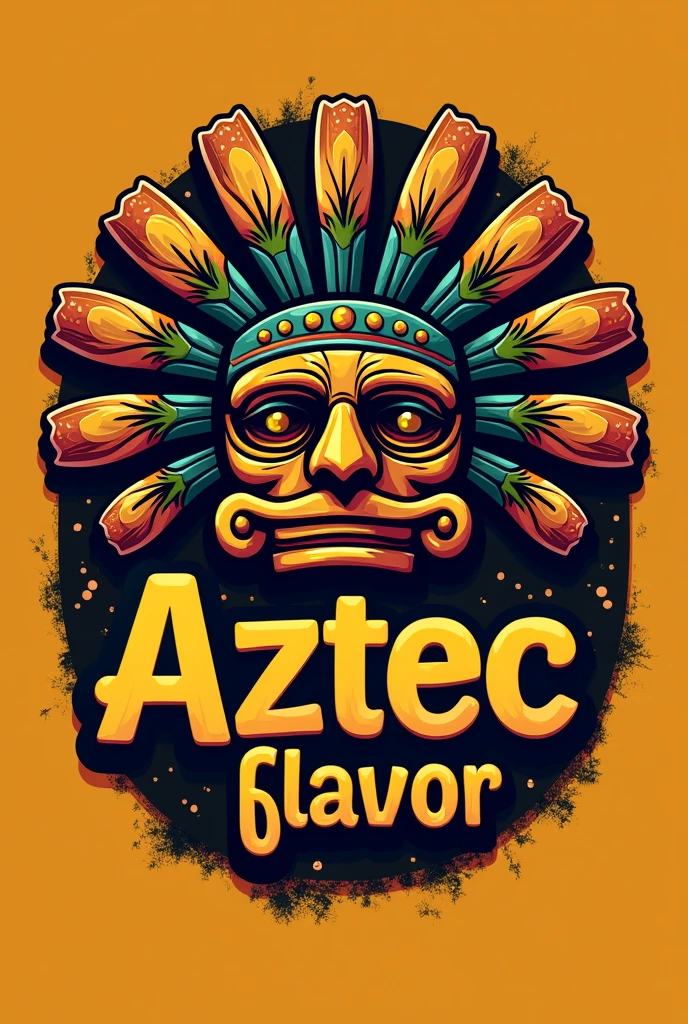 Generate a logo for a Mexican restaurant that says "Aztec flavor" that is made in Spanish