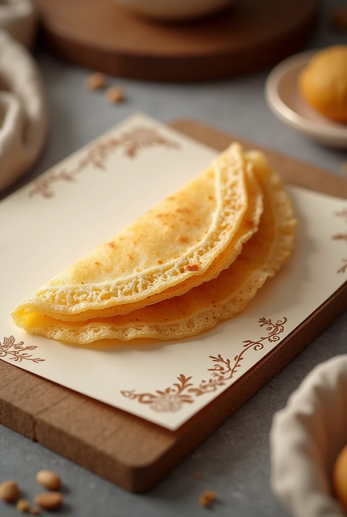 French crepe for card