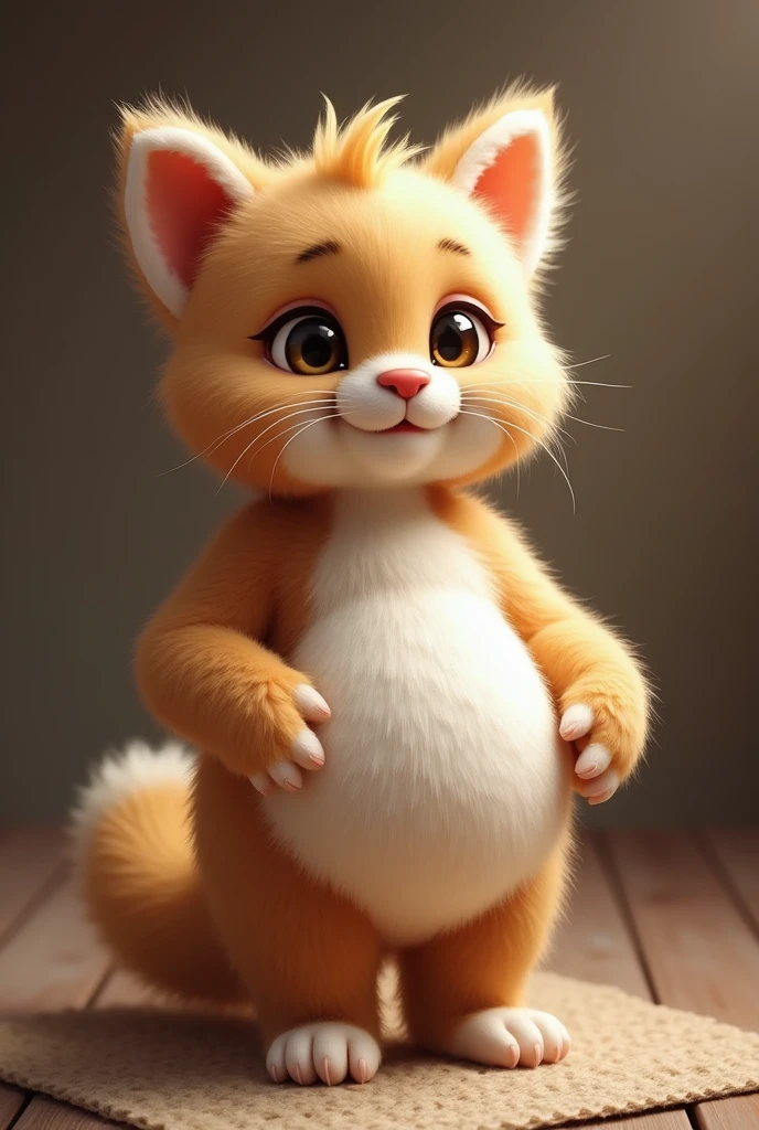 A pregnant furry girl
